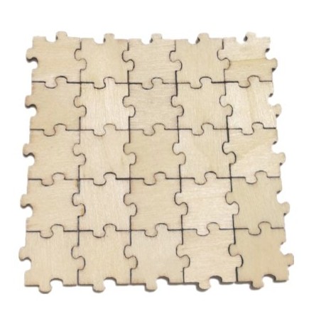 25 Pièces de puzzle en bois