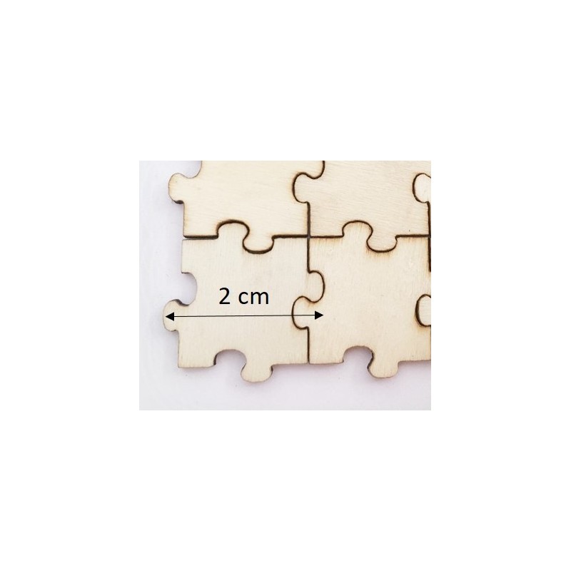 25 Pièces de puzzle en bois