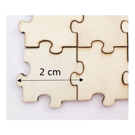 25 Pièces de puzzle en bois