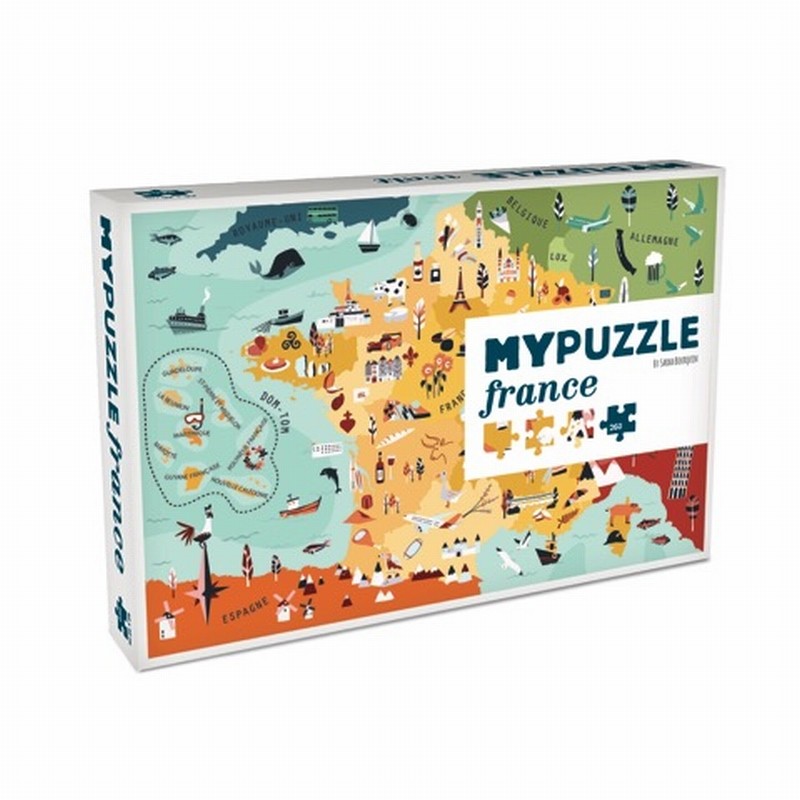 Carte de France Close Up Puzzle 2000 pièces, 68,8 x 96,6 cm - Jeux