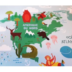 Affiche carte du Monde 1