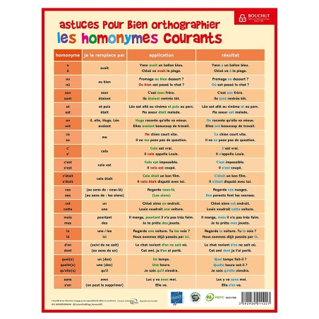 Fiche Mémo Conjugaison et Homonymes