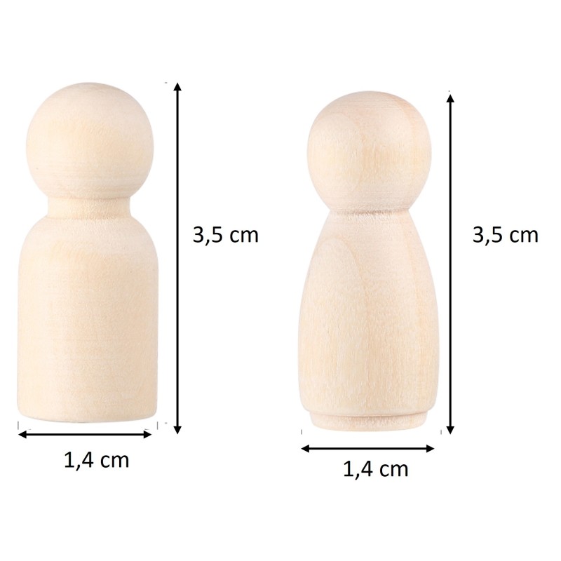 4 Personnages de bois