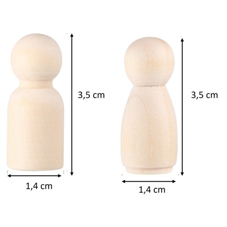 4 Personnages de bois