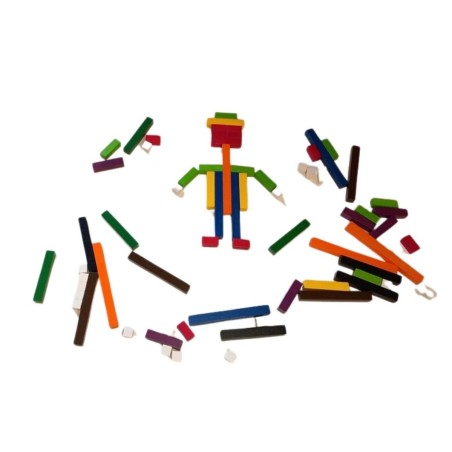 74 Bâtonnets de calcul Cuisenaire en bois