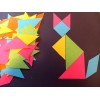 Tangrams en papier : Lot de 10 tangrams colorés en papier