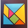 Tangrams en papier : Lot de 10 tangrams colorés en papier