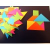 Tangrams en papier : Lot de 10 tangrams colorés en papier