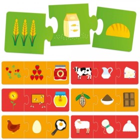 D'où ça vient ? 9 puzzles de 3 pièces.