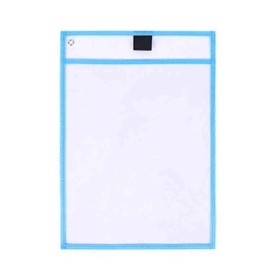 Grande pochette effaçable en PVC épais. Dimensions 36 cm x 25.5 cm.